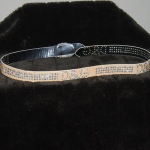 D & G  Rhinestone pin buckle belt